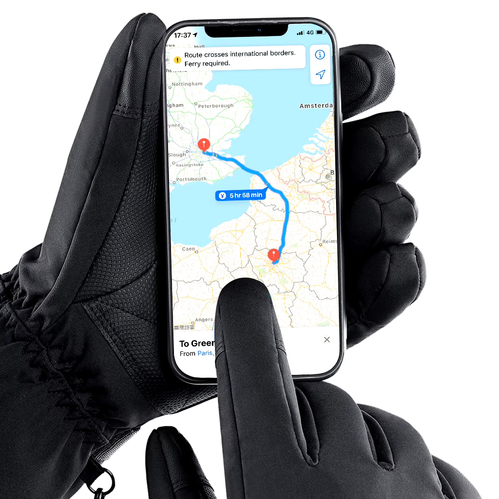 Motorcycle Heated Gloves Battery Powered Electric Heated Gloves Touch Screen Waterproof Thermal Heating Gloves for Outdoor Sport